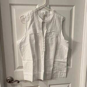 St. John's Bay White Sleeveless Blouse